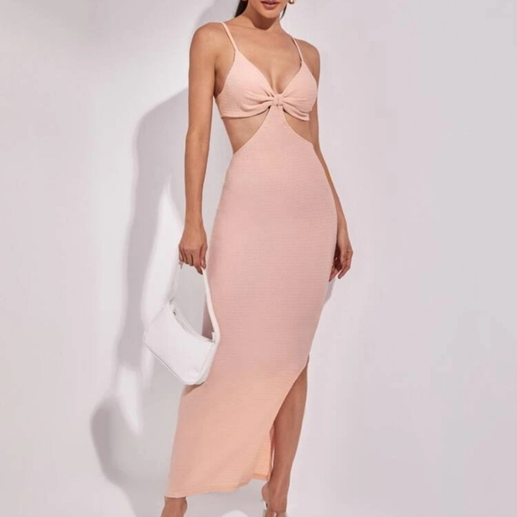 Dresses & Skirts - Light pink cut out maxi